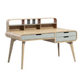 **Moderne houten bureau met lades en opslagruimte**
